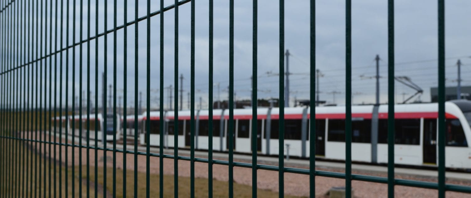 security fencing A photo of CLD Fencing Systems security fencing for edinburgh tramways depot.