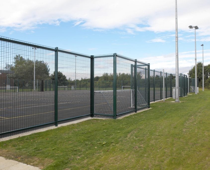 Photo of ball court fencing for a School