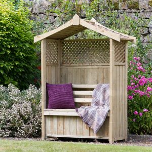 Dorset Arbour outdoor shelter with Storage Box
