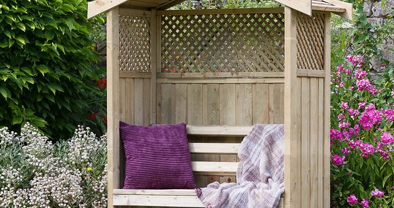 Dorset Arbour outdoor shelter with Storage Box