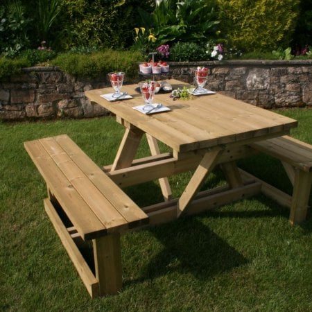 4-6 seater Ashby wooden Picnic Table