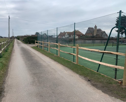 Post and rail fencing