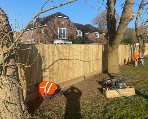Closeboard Fencing installation