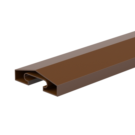 Fencemate DuraPost capping rail 65mm in sepia brown
