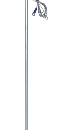 NEW HEAVY DUTY FENCE EARTH STAKE GALVANISED 1M with 5m Braided Earthing Strap
