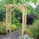 Zest Horizon timber garden arch with trellis sides