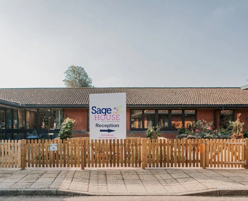 New fencing and gate supplied and installed by Knight Fencing at Sage House in Tangmere for the dementia support sensory garden.