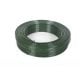 Coil of green PVC-coated tying wire