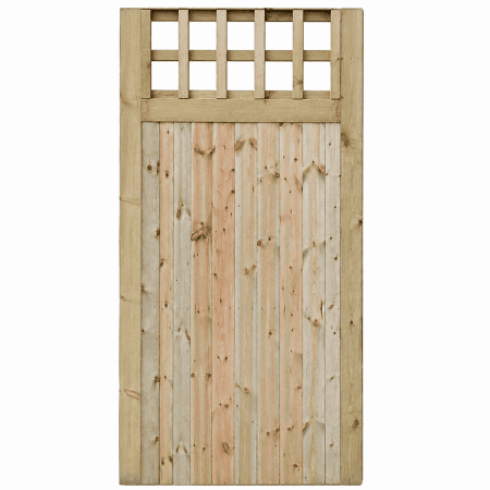 Matchboard Gate with Trellis