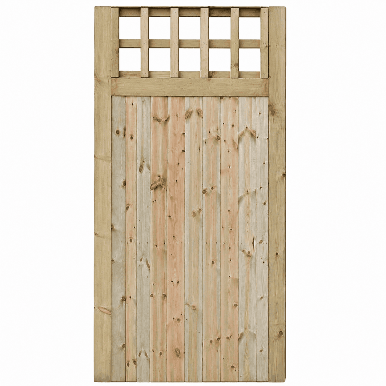 Matchboard Gate with Trellis