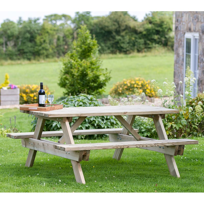 Free Delivery Katie Round Picnic Table Zest Products 