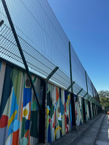 Photo of Bespoke Ball Stop Netting installed by fencing contractor Knight Fencing Ltd at Preston Lawn Tennis Club in Brighton