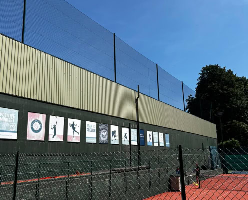 Photo of Bespoke Ball Stop Netting installed by fencing contractor Knight Fencing Ltd at Preston Lawn Tennis Club in Brighton