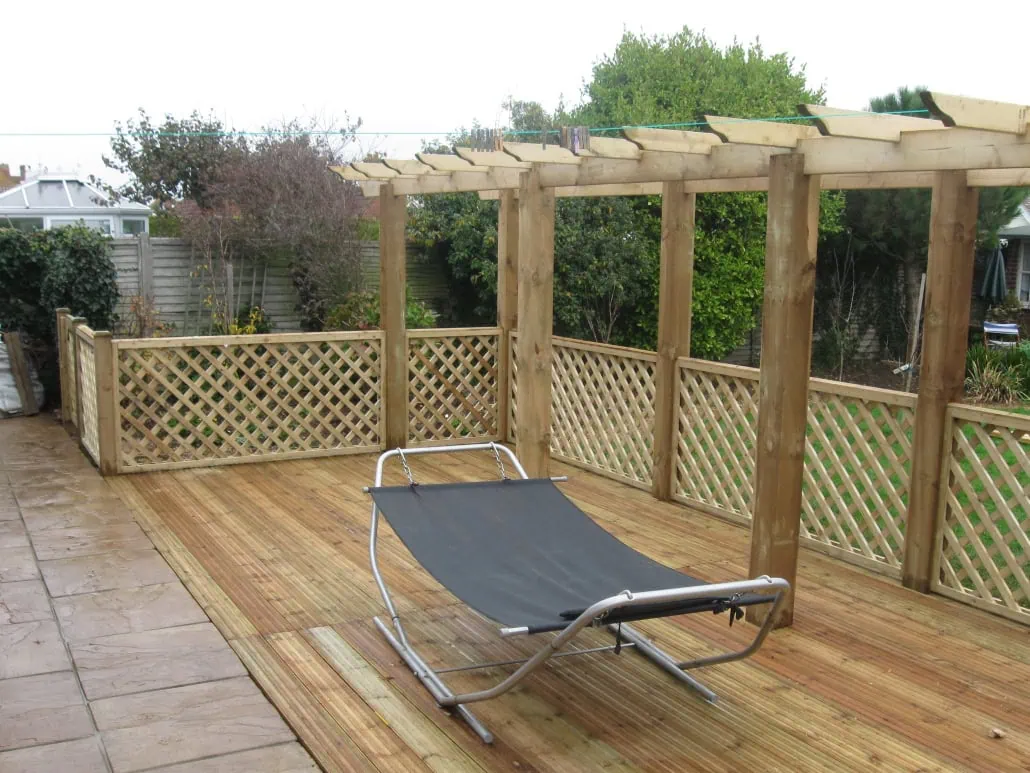 Trellis on fence panel