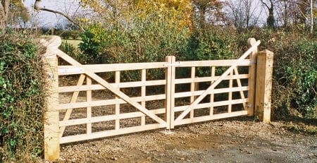 Five Bar Field Gates | Large Wooden Gates - Knight Fencing