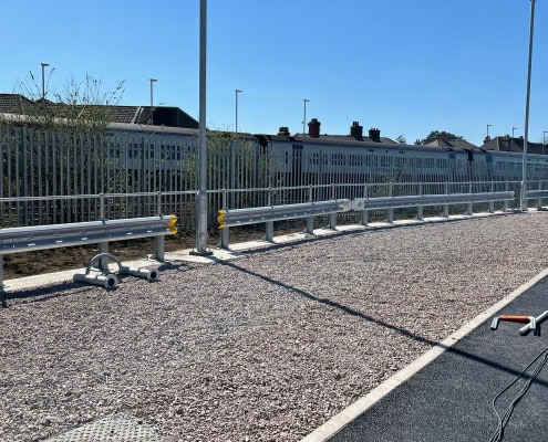 Photo of Armco Barrier installed by Knight Fencing at Salisbury Railway Station
