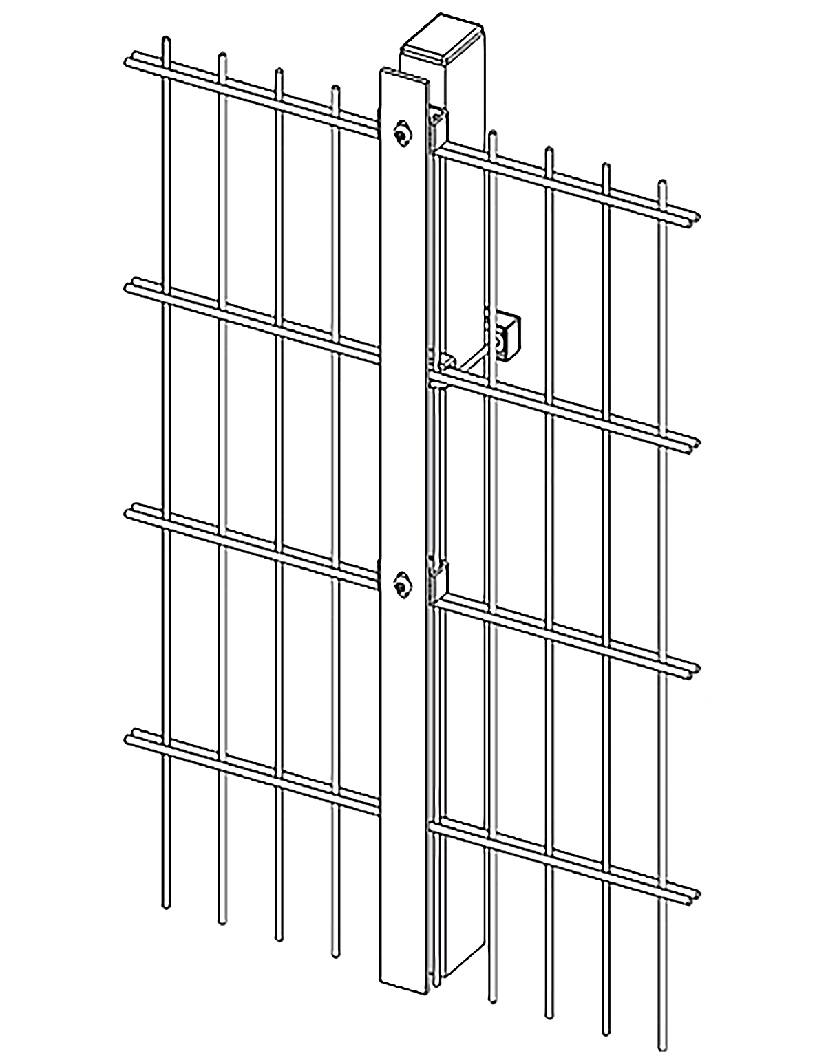 An illustration of the Heras Pallas Xtra Fence