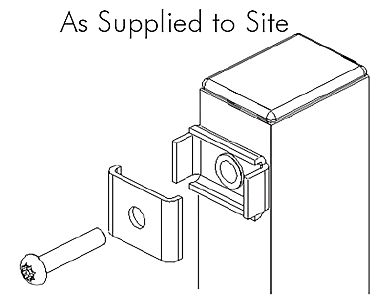 An Illustration showing how to install a Heras Athena Mesh fence