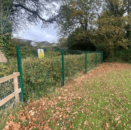 Security Fencing Hassocks - Protek 1000 Weldmesh Installation