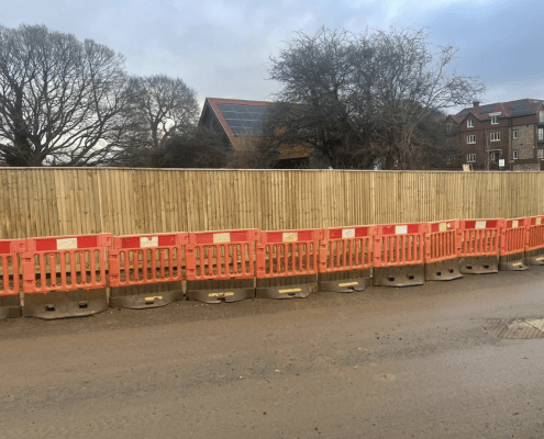 90m closeboard fencing installation for Highwood Group development in Rowlands Castle
