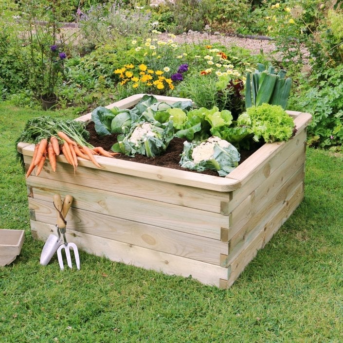 Zest Square Raised Bed Planter | Sleeper Planter | Knight Fencing