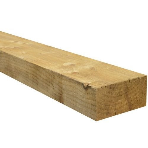 New pressure-treated softwood sleepers