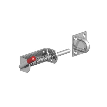 Galvanised spring gate bolt