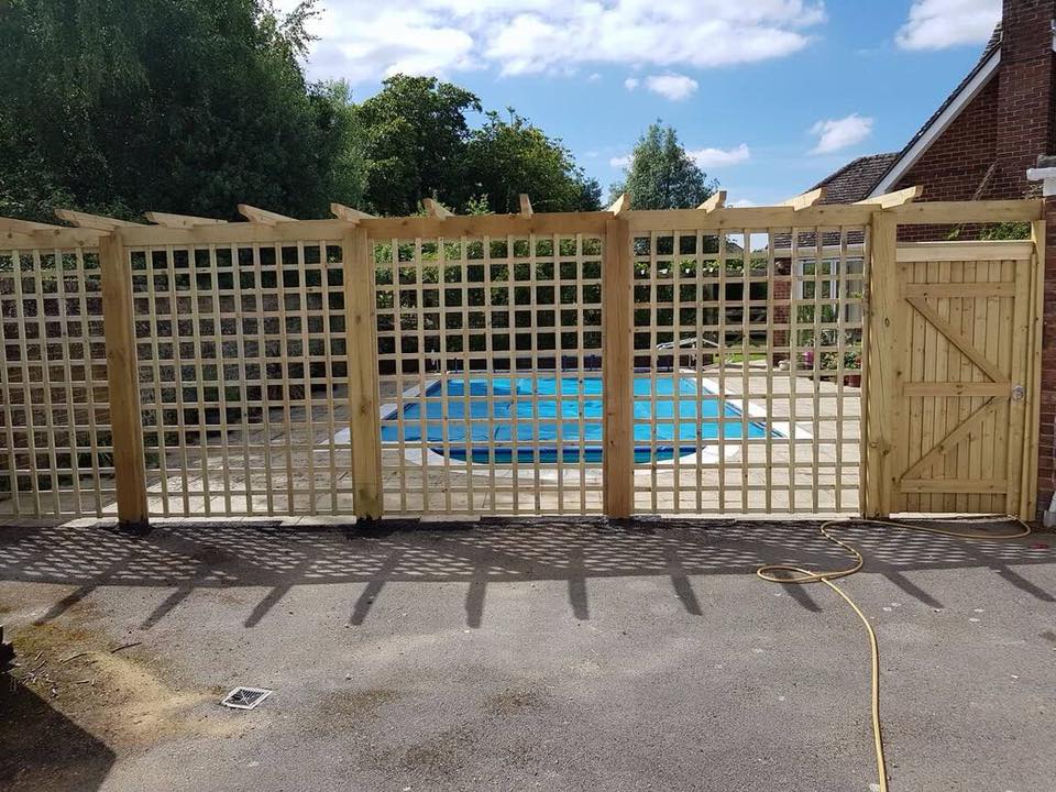 Square Trellis Erected