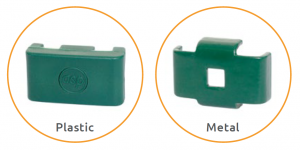 A photo of two plastic green clips for Alexandra Protek 1000 General Mesh