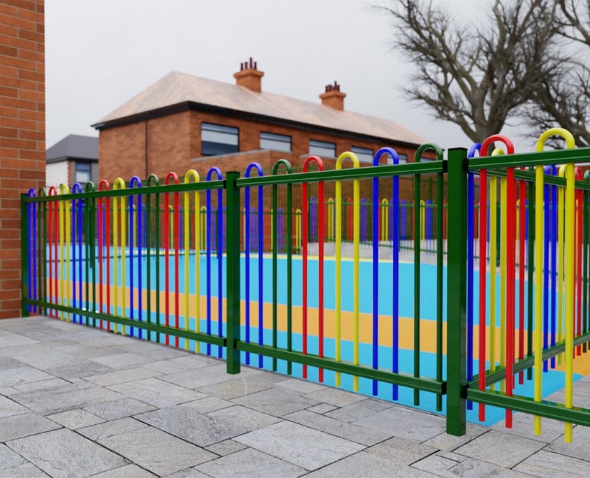 FLEXA-RAIL™ VERTICAL BAR RAILINGS - School