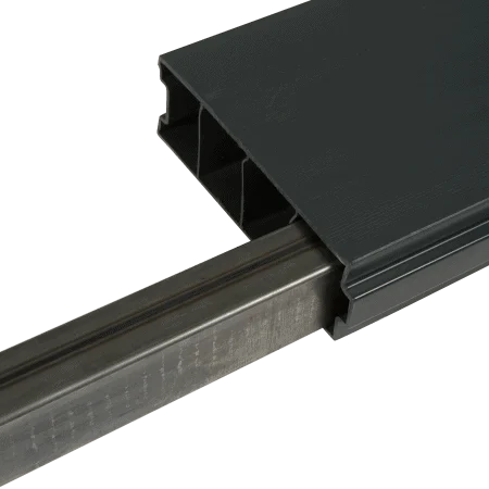 Reinforced steel rod for composite gravel boards