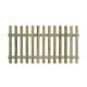 Rounded top wooden palisade fencing